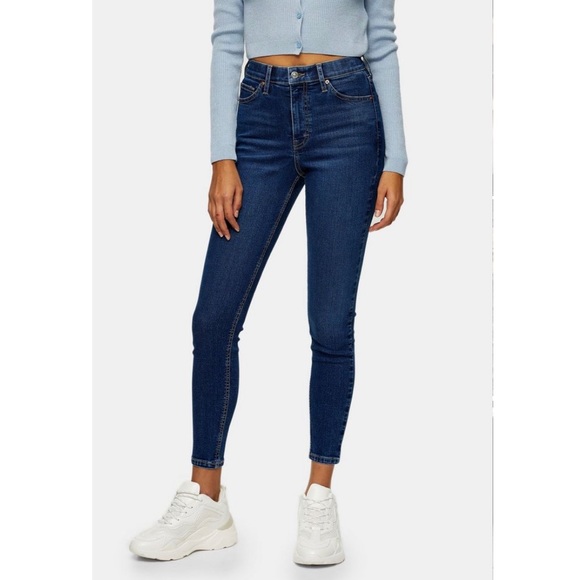 Topshop Denim - TOPSHOP Jamie High Waist Ankle Grazer 25/30